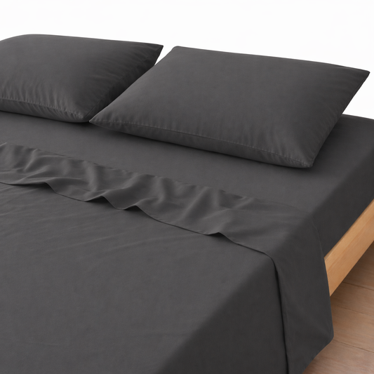 3-in-1 Bed Sheet Set 'Charcoal Gray'