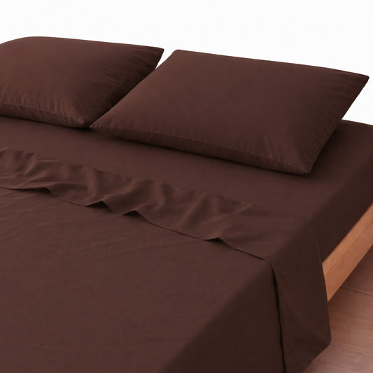 3-in-1 Bed Sheet Set 'Chocolate'
