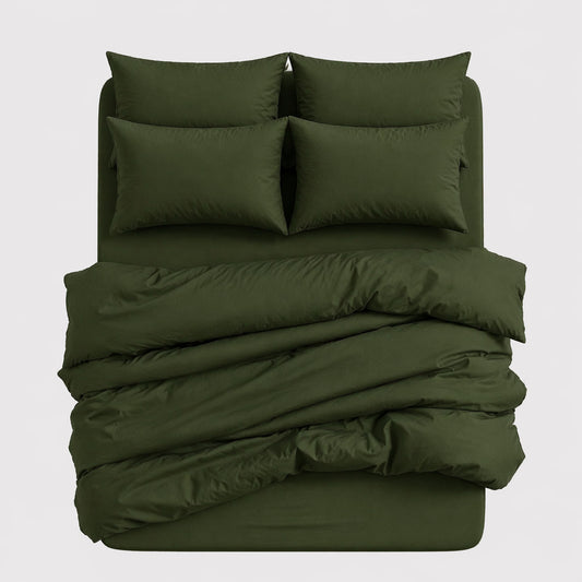 7-in-1 Bed Sheet Set 'Forest Green'