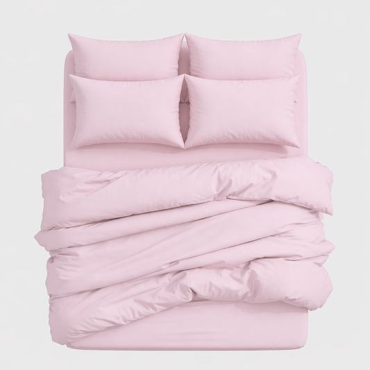 7-in-1 Bed Sheet Set 'Baby Pink'