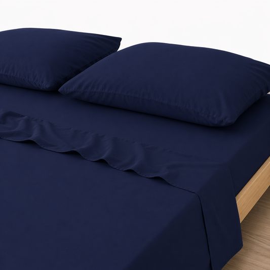 3-in-1 Bed Sheet Set 'Midnight Blue'