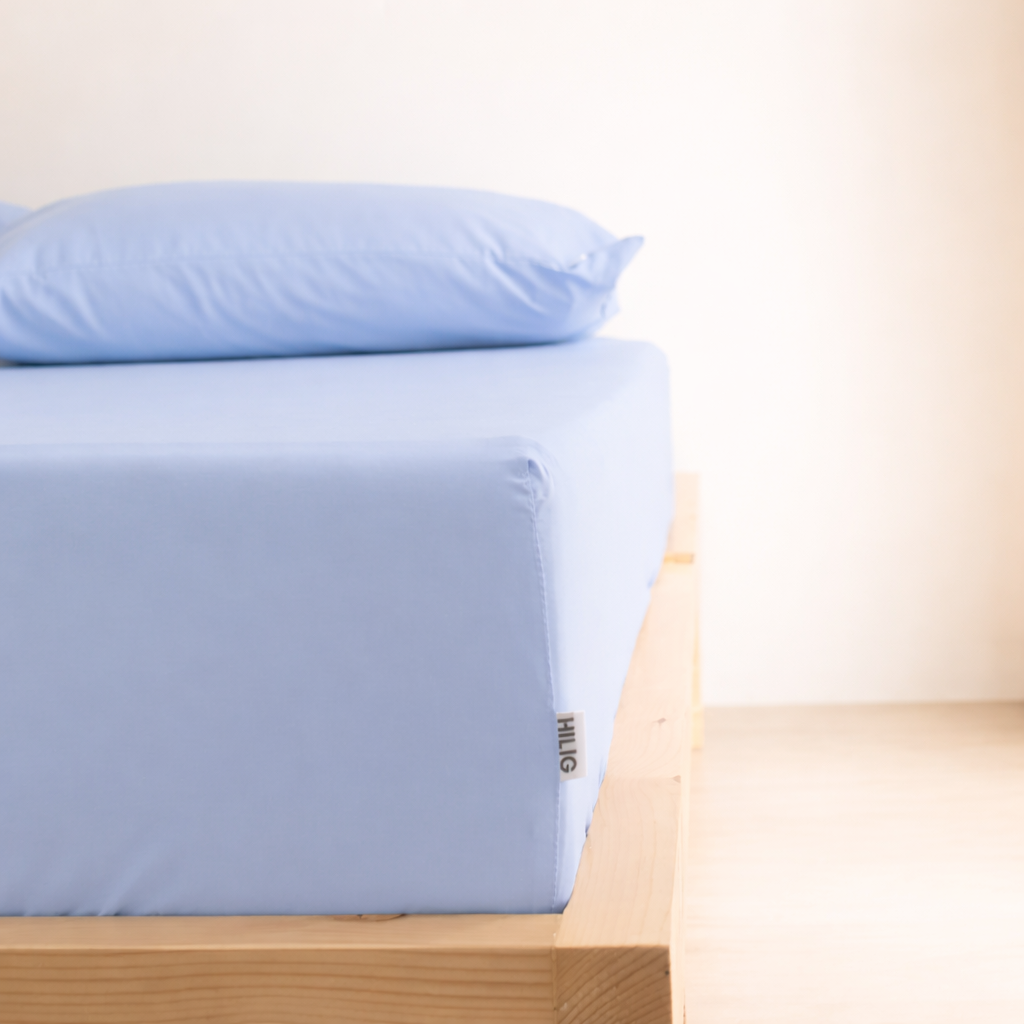 3-in-1 Bed Sheet Set 'Powder Blue'