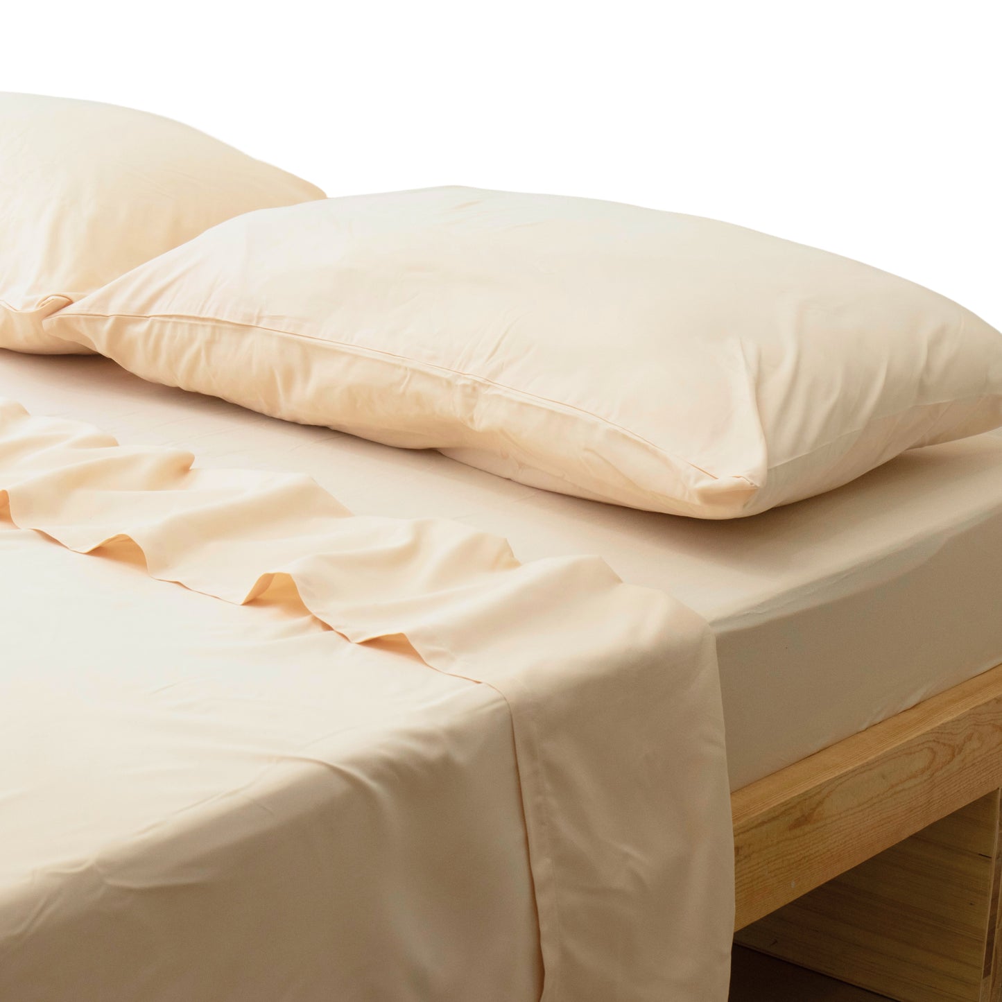 3-in-1 Bed Sheet Set 'Pale Peach'