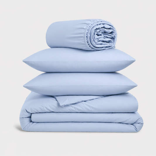 4-in-1 Bed Sheet Set 'Powder Blue'