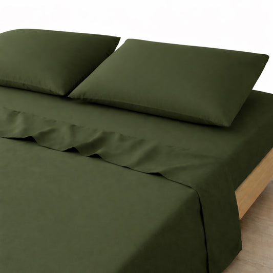 3-in-1 Bed Sheet Set 'Forest Green'