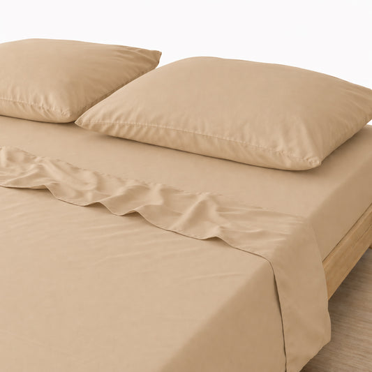 3-in-1 Bed Sheet Set 'Beige'