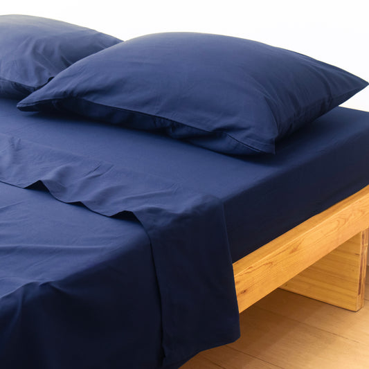 3-in-1 Bed Sheet Set 'Midnight Blue'