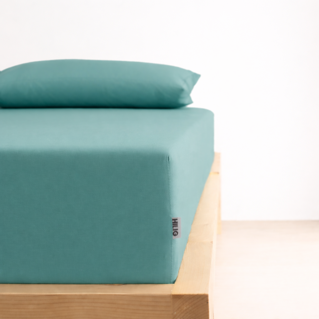 3-in-1 Bed Sheet Set 'Pine Green'
