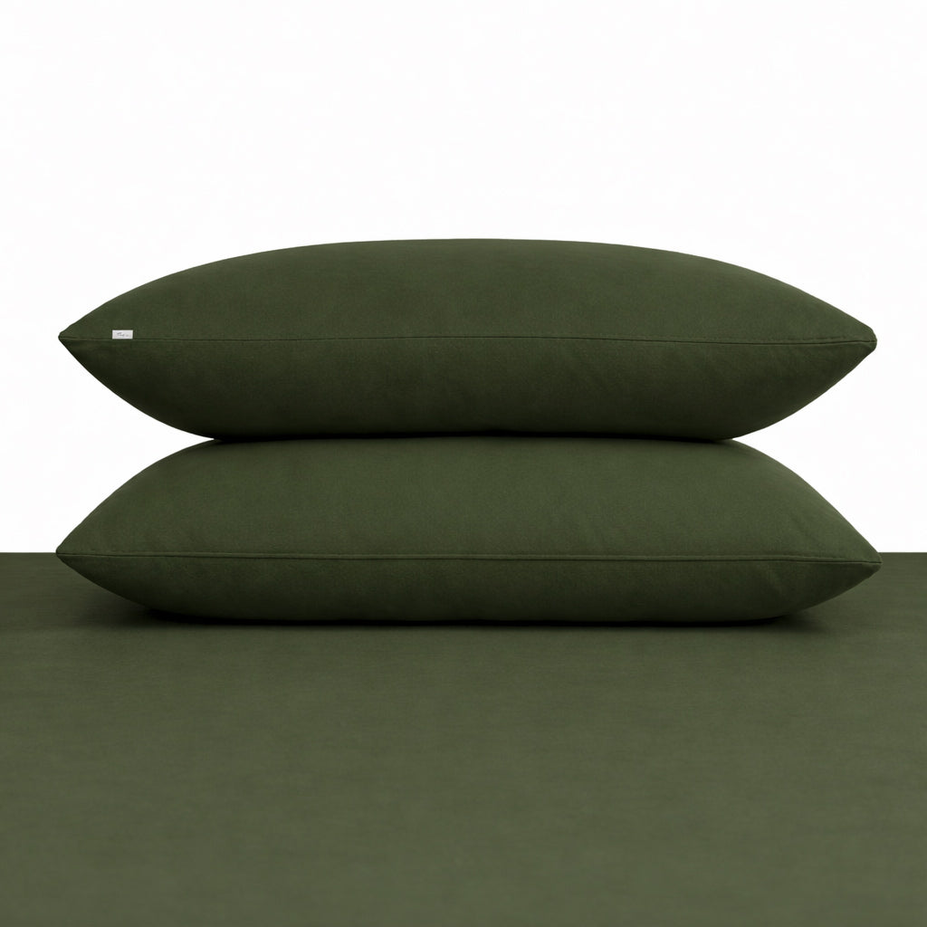 3-in-1 Bed Sheet Set 'Forest Green'