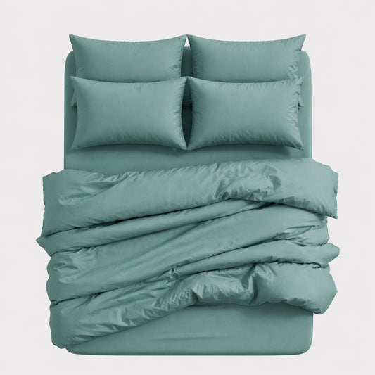 7-in-1 Bed Sheet Set 'Pine Green'