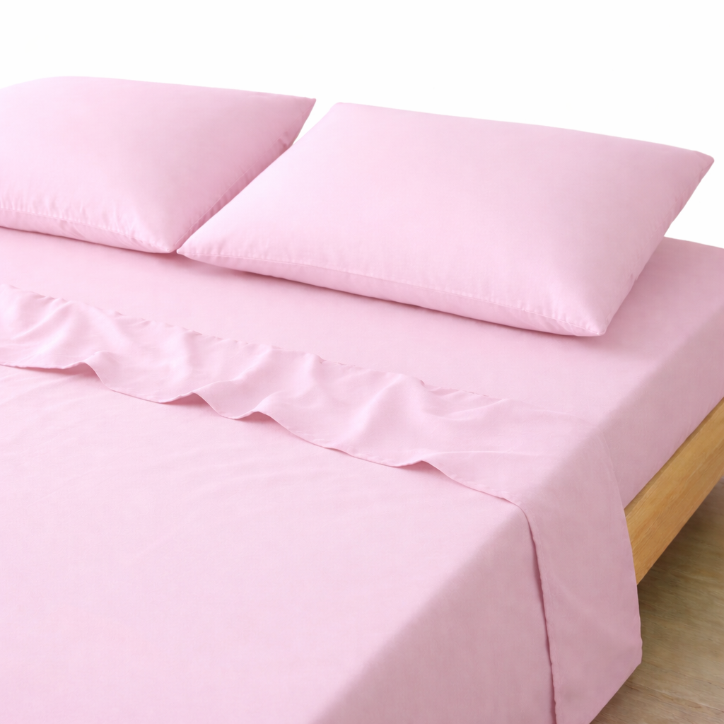 3-in-1 Bed Sheet Set 'Baby Pink'