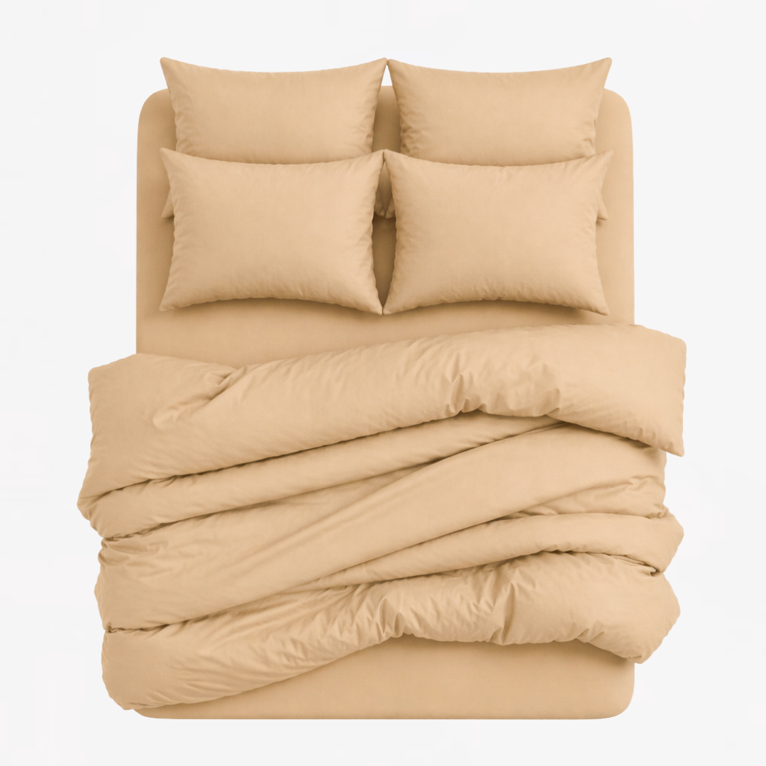 7-in-1 Bed Sheet Set 'Beige'