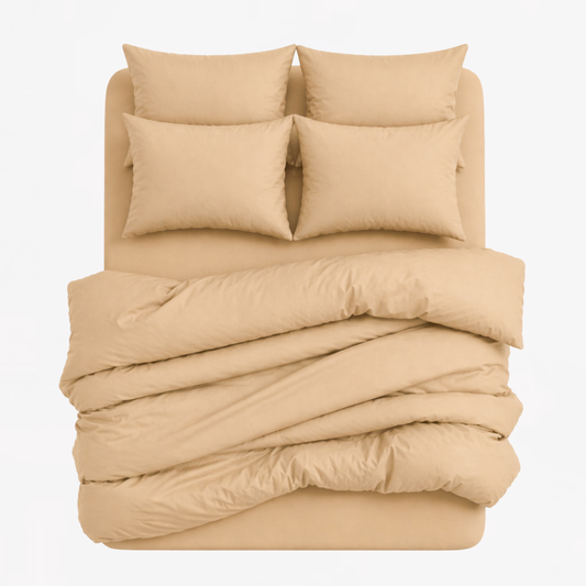 7-in-1 Bed Sheet Set 'Beige'