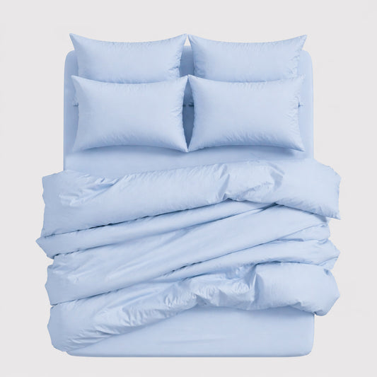 7-in-1 Bed Sheet Set 'Powder Blue'