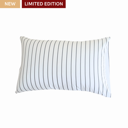 Pillowcase Thin Stripe 'Charcoal Gray'