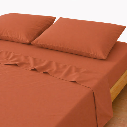 3-in-1 Bed Sheet Set 'Rust'