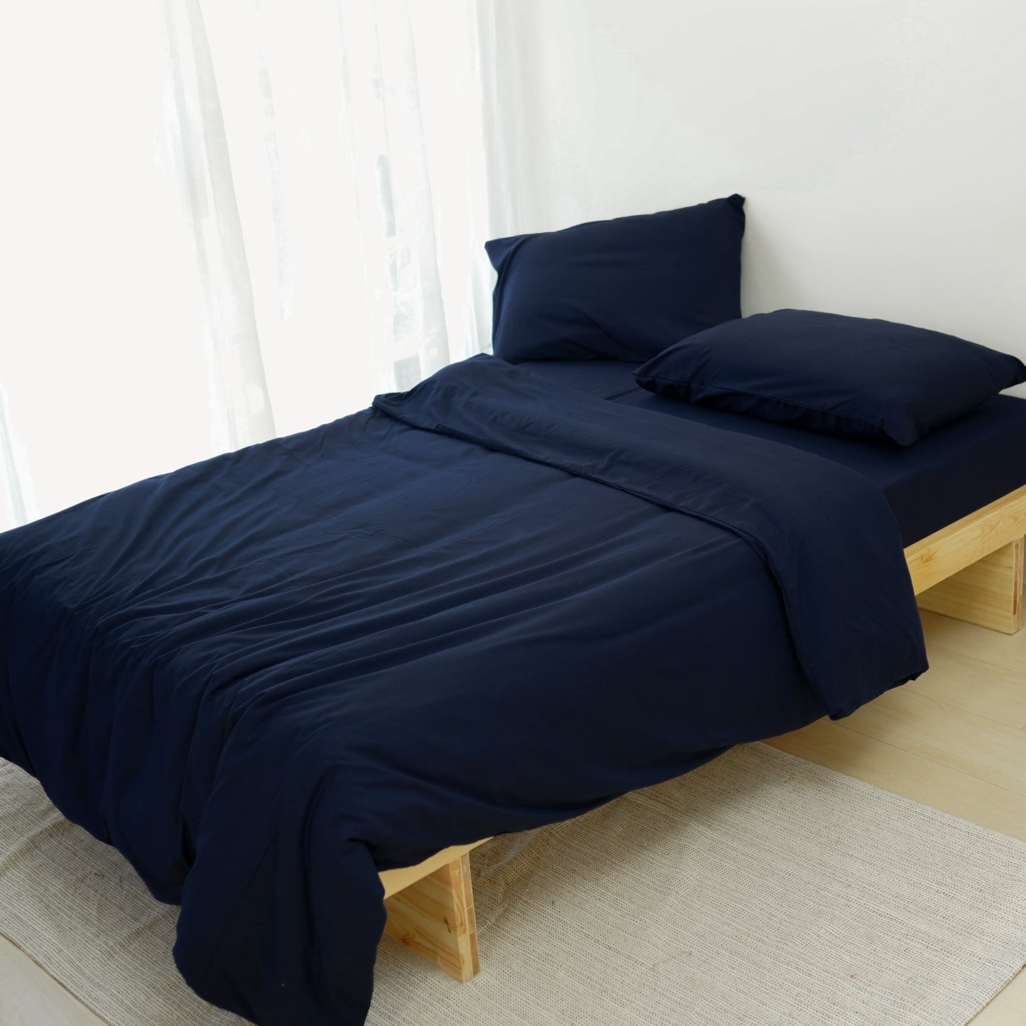 7-in-1 Bed Sheet Set 'Midnight Blue'