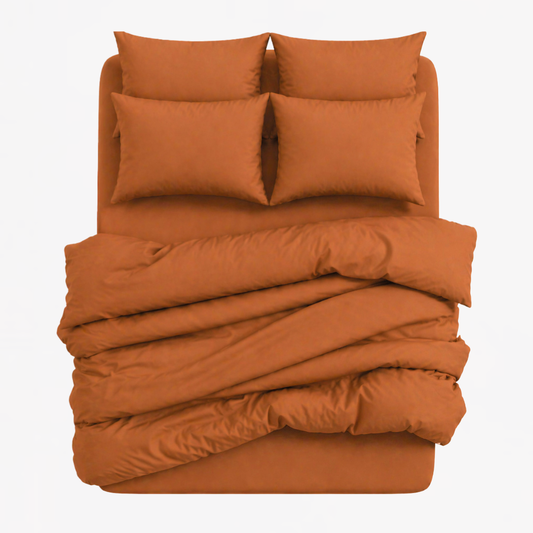 7-in-1 Bed Sheet Set 'Rust'