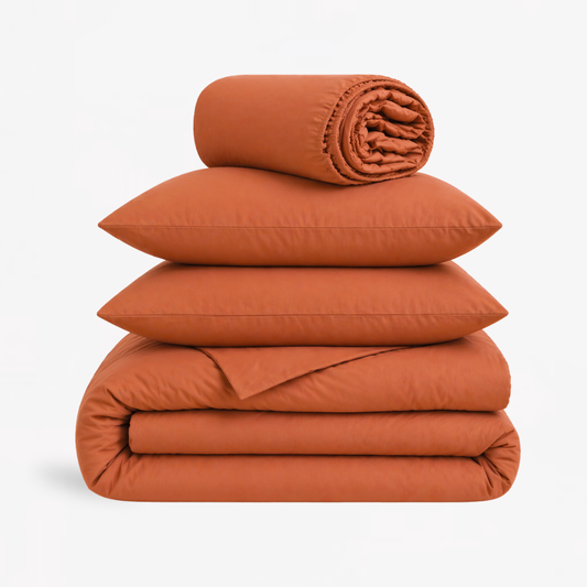 4-in-1 Bed Sheet Set 'Rust'