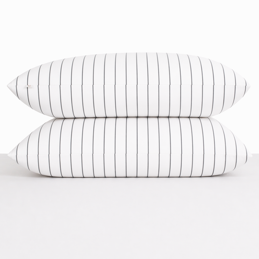 Pillowcase Thin Stripe 'Charcoal Gray'