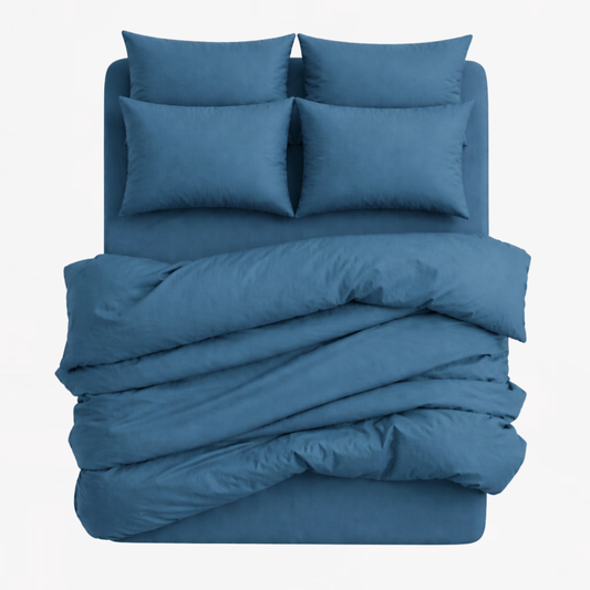 7-in-1 Bed Sheet Set 'Slate Blue'