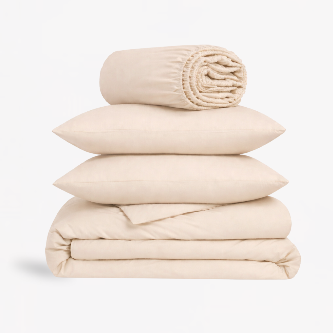 4-in-1 Bed Sheet Set 'Wheat'