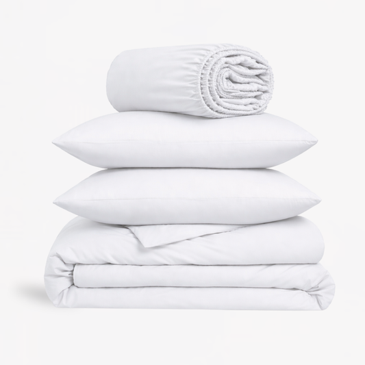 4-in-1 Bed Sheet Set 'White'